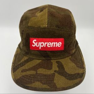 Supreme SS15 Cord Camo Camp Cap Olive Camo Undercover CDG Box Logo Streetwear